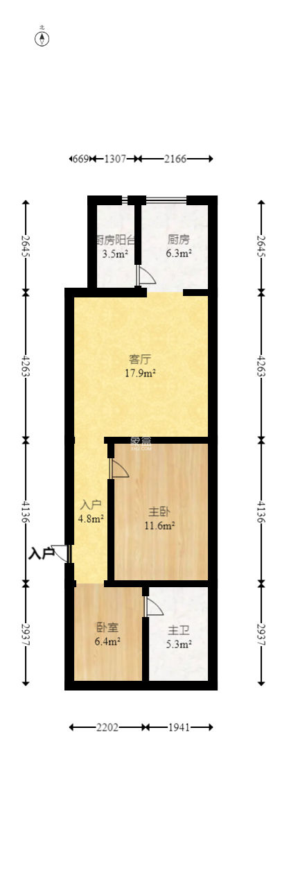 山水湾 2室1厅 48.00万