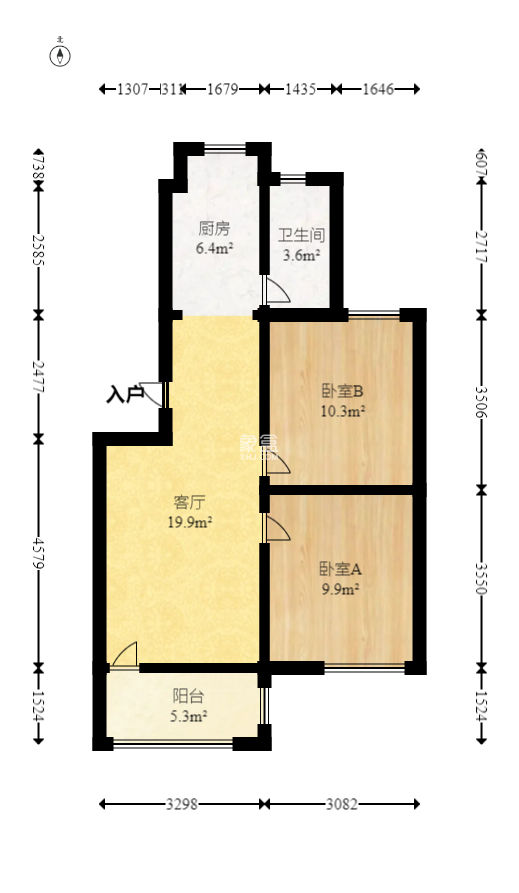 蒋家垅社区  2室2厅1卫   33.00万