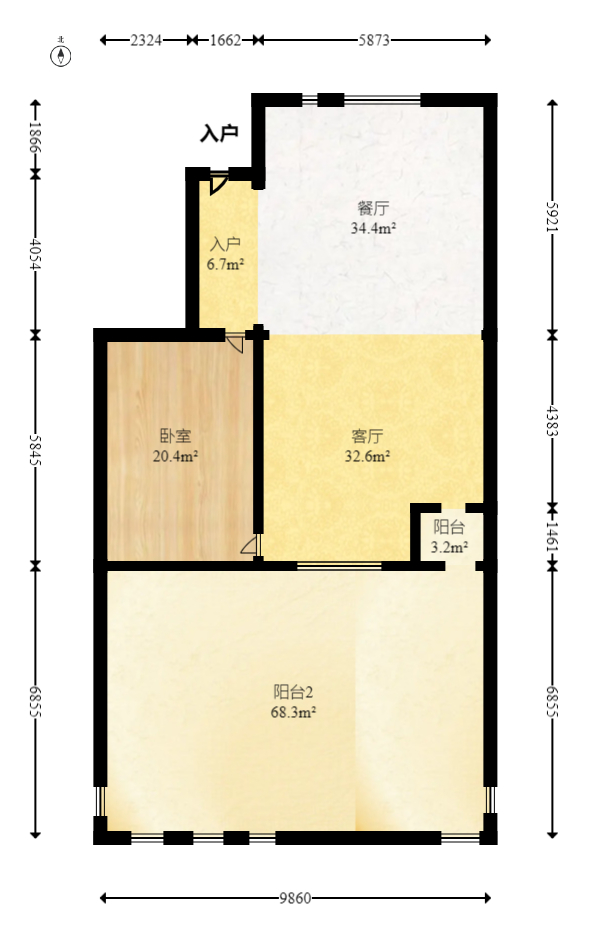 龙湖碧桂园天宸原著  5室2厅2卫    460.0万室内图1