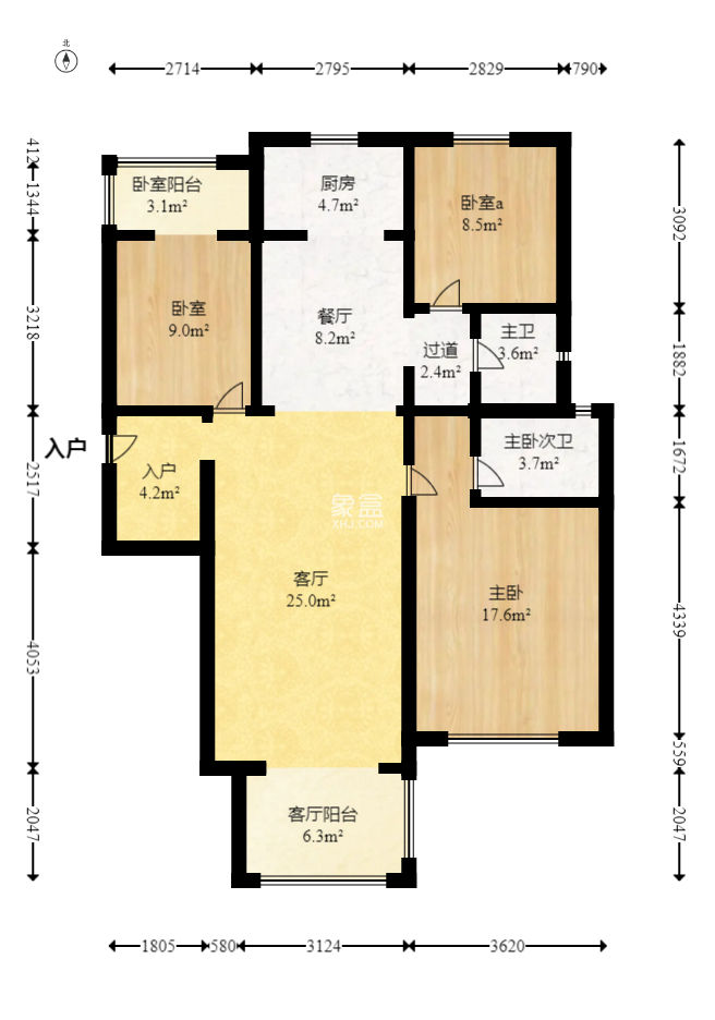 碧桂园翘楚棠  3室2厅2卫   110.00万