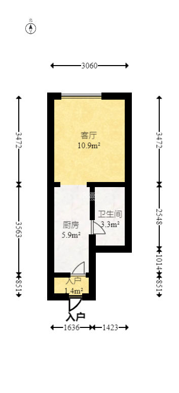 新城悦隽公园  2室2厅1卫   26.80万