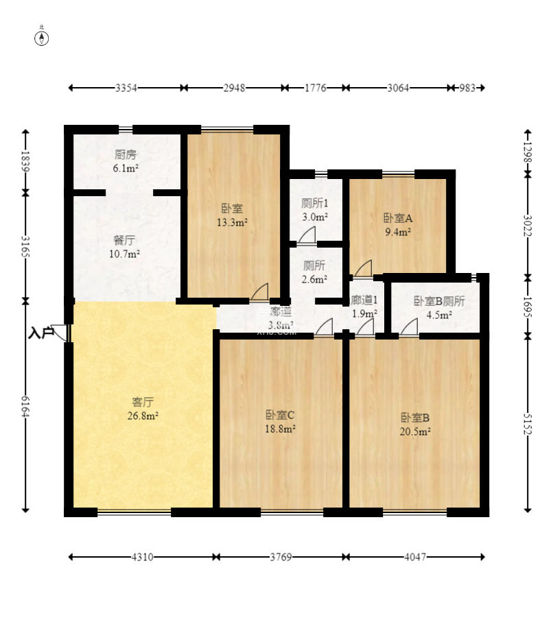 兰亭湾畔  4室3厅2卫   148.00万