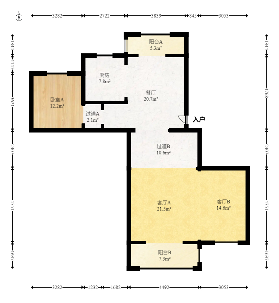 润和滨江府  4室2厅2卫    170.0万 润和滨江府  4室2厅2卫    170.0万户型图