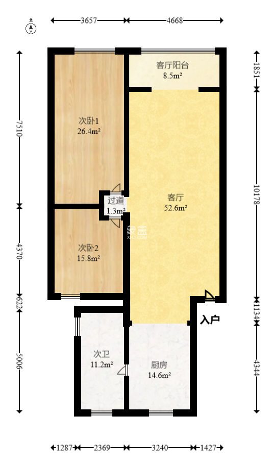 輕化公司宿舍向東南6號（產(chǎn)權(quán)南湖路46號）  2室2廳1衛(wèi)   50.00萬