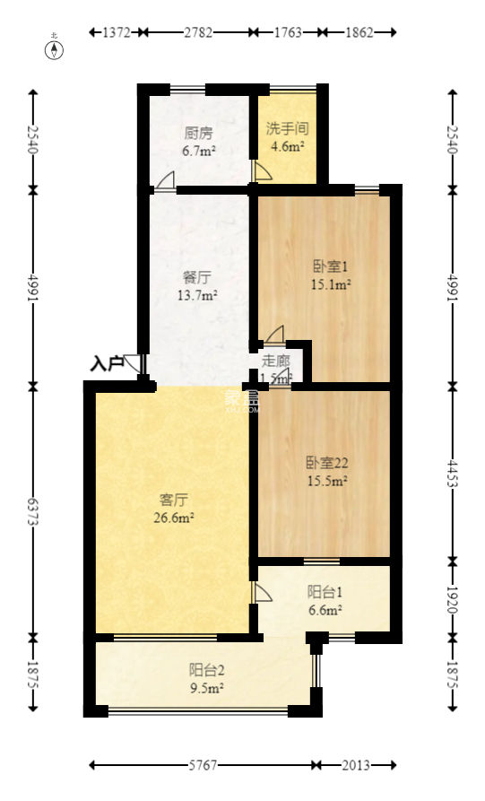 南苑花園  3室2廳1衛(wèi)   43.80萬