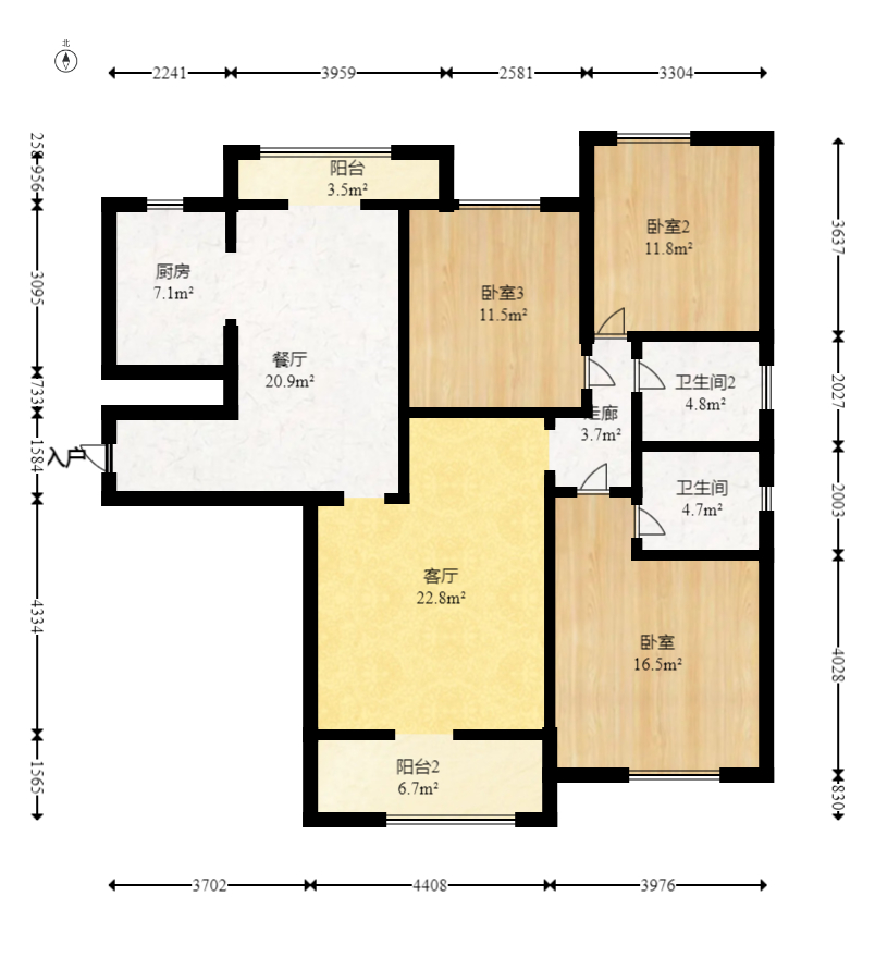 金廣星苑  4室2廳2衛(wèi)    78.0萬(wàn)室內(nèi)圖1