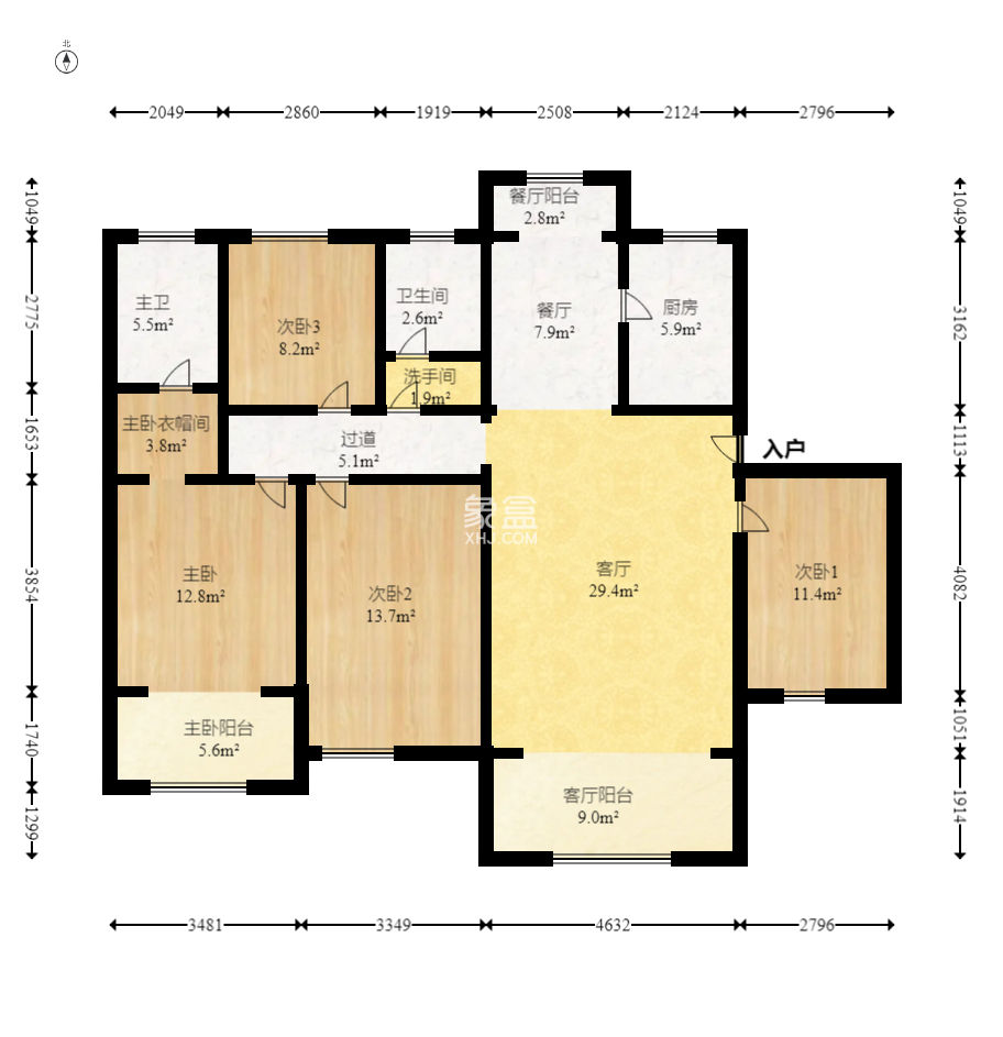 星湖湾二期洋房  4室2厅2卫    148.0万