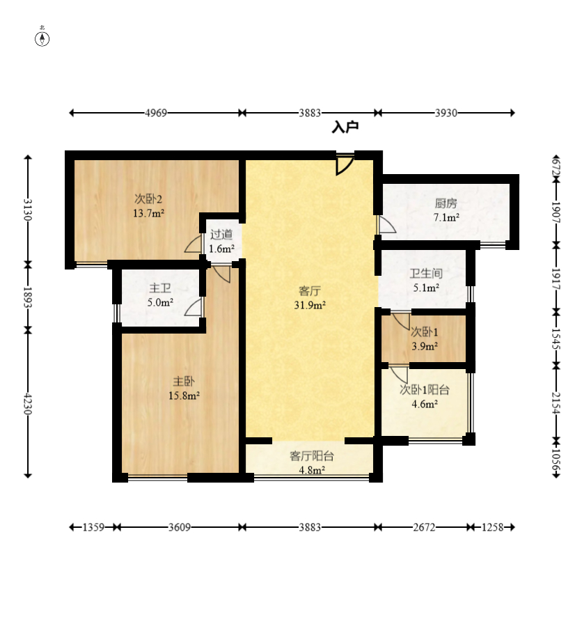 中建悦和城  3室2厅2卫    109.0万 中建悦和城  3室2厅2卫    109.0万户型图