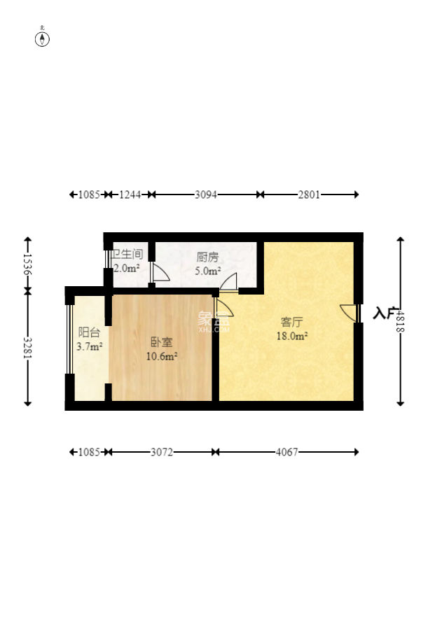 新家园  1室1厅1卫   46.00万