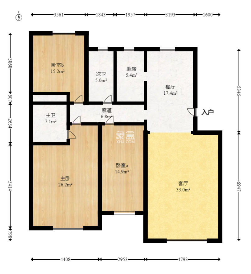 涉外花园  3室2厅2卫   85.80万