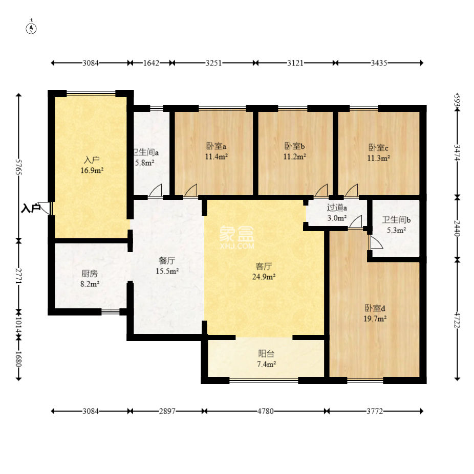 西湖鸿运佳苑  5室2厅2卫    108.0万
