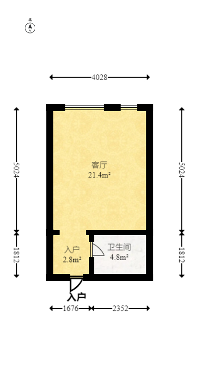 江山帝景哈佛  1室1厅1卫   32.00万室内图1
