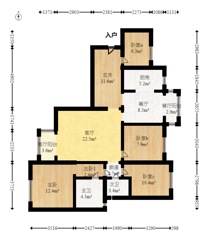 中国铁建梅溪青秀二期 4室2厅2卫 136.8万 中国铁建梅溪青秀二期 4室2厅2卫 136.8万户型图