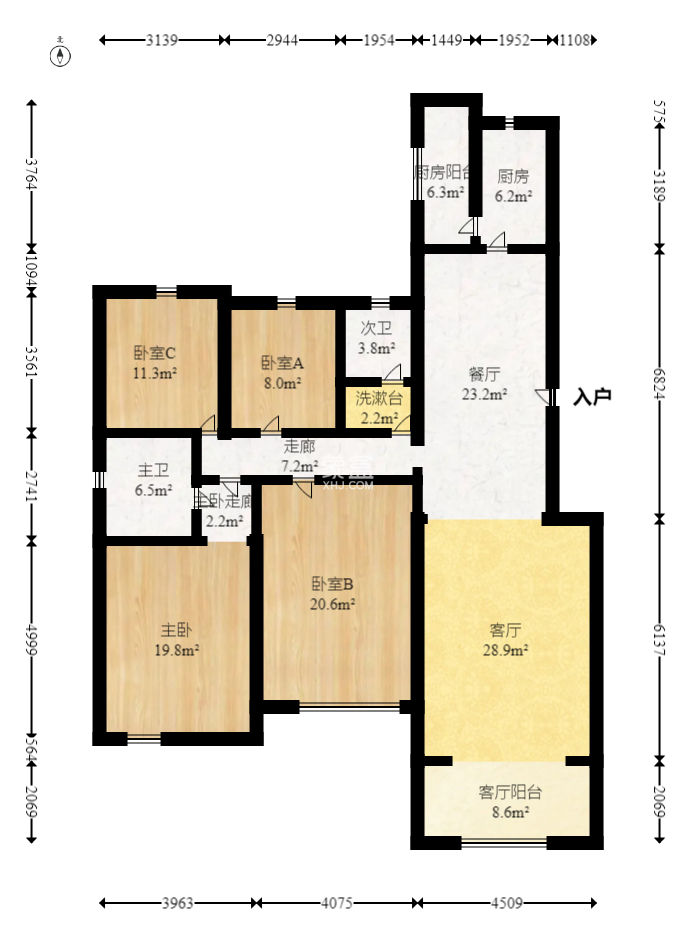 石竹苑  4室2厅2卫   202.00万