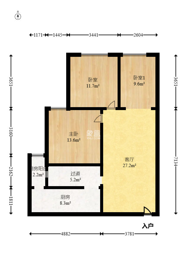 万象新天  3室1厅1卫   98.00万