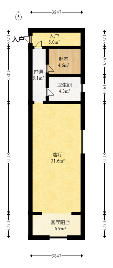 邦盛水岸御园  4室2厅2卫   100.00万室内图1