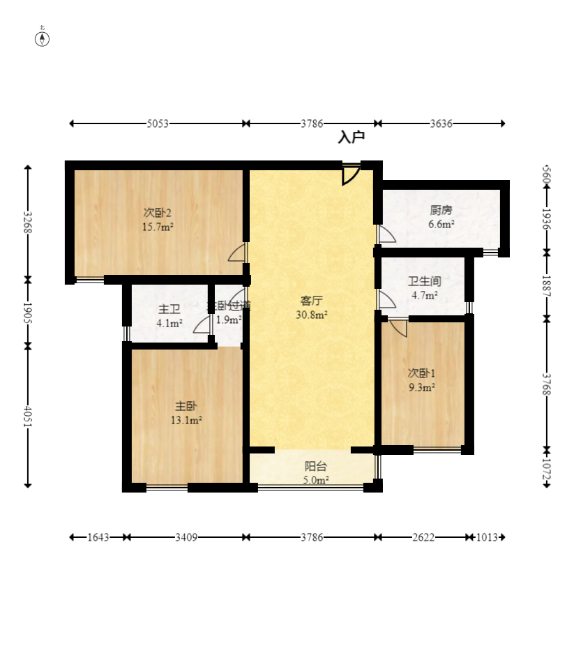 中建悦和城  3室2厅2卫   90.00万室内图1