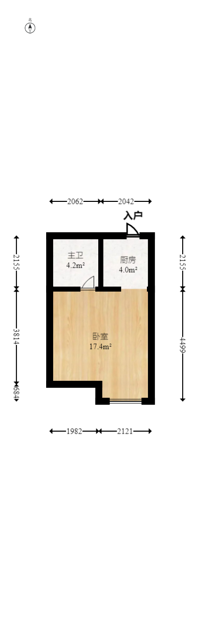 雅第大厦  1室1厅1卫   42.00万室内图1