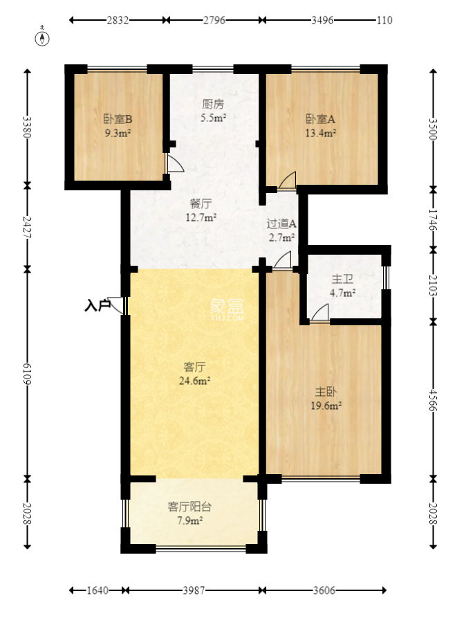 长房西郡  3室2厅2卫    82.0万