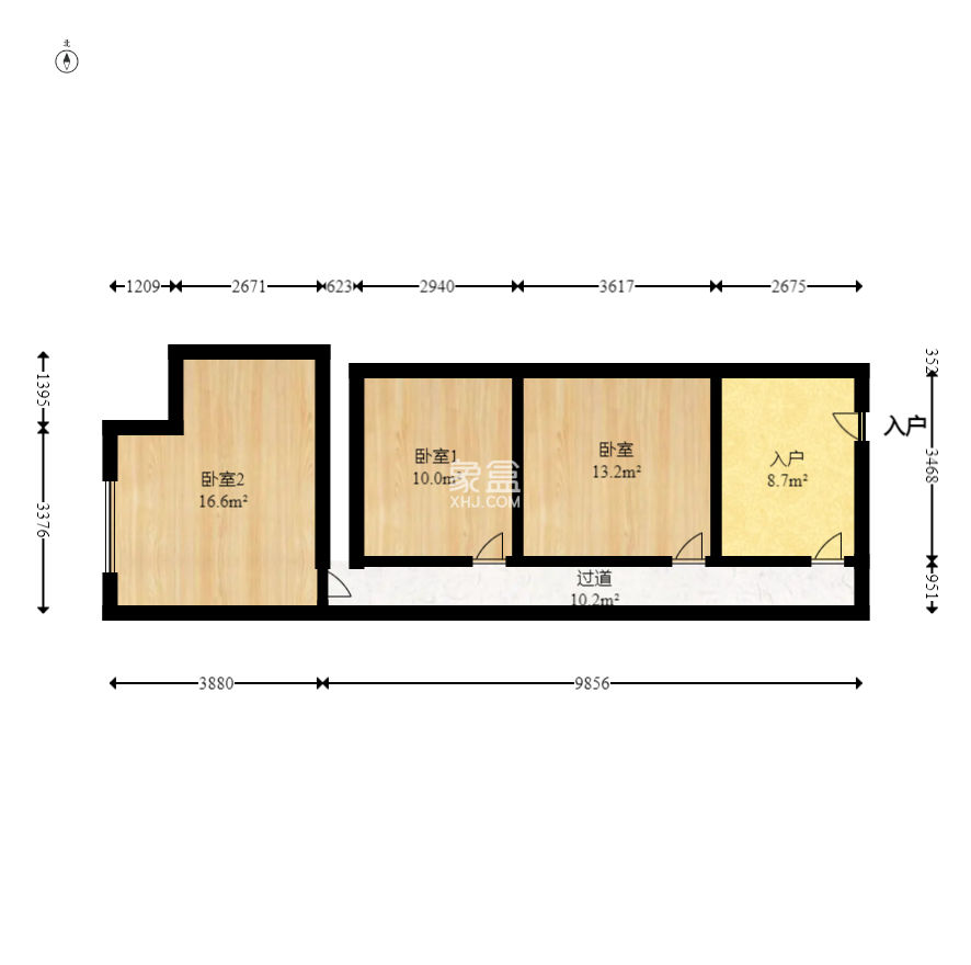 藍(lán)色地標(biāo)  3室1廳1衛(wèi)   46.00萬(wàn)
