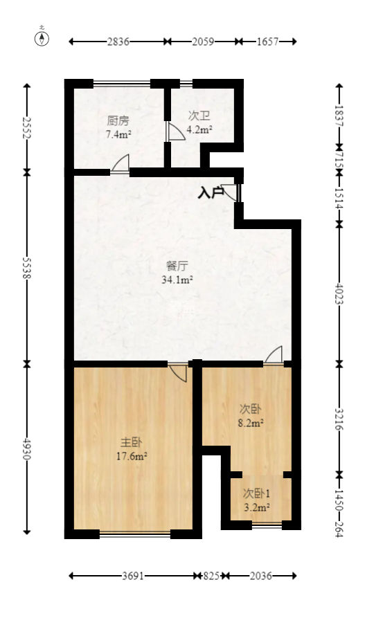 文苑公寓（文联路10号）  2室2厅1卫    79.8万