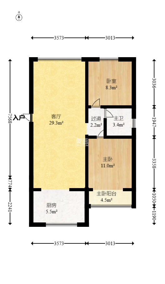 锦绣兰亭  2室2厅1卫    59.8万