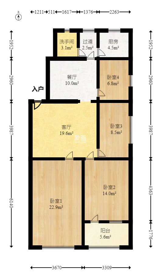 南園小區(qū)  3室2廳2衛(wèi)   48.50萬