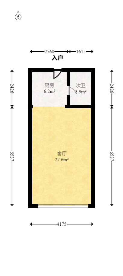 潇湘奥林匹克花园  1室1厅1卫   30.00万室内图1