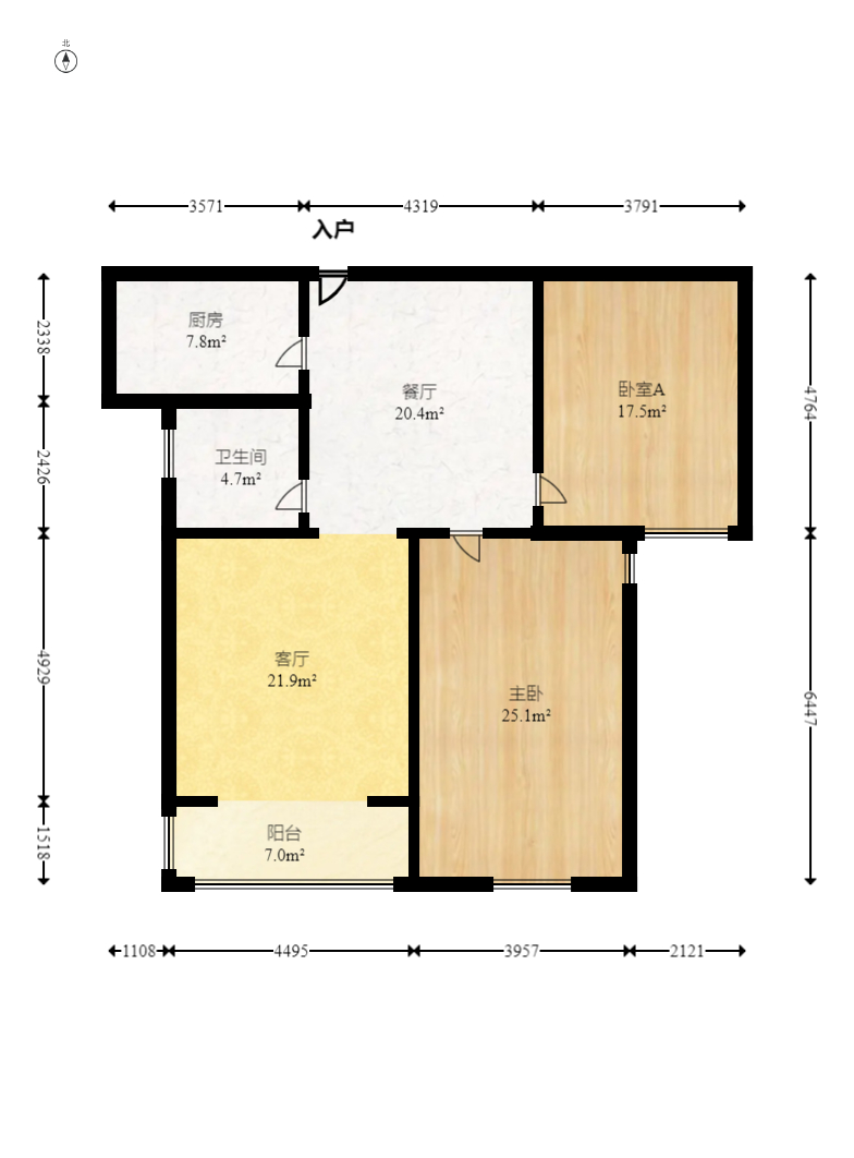 百合湖滨花园  2室2厅1卫    36.8万 百合湖滨花园  2室2厅1卫    36.8万户型图