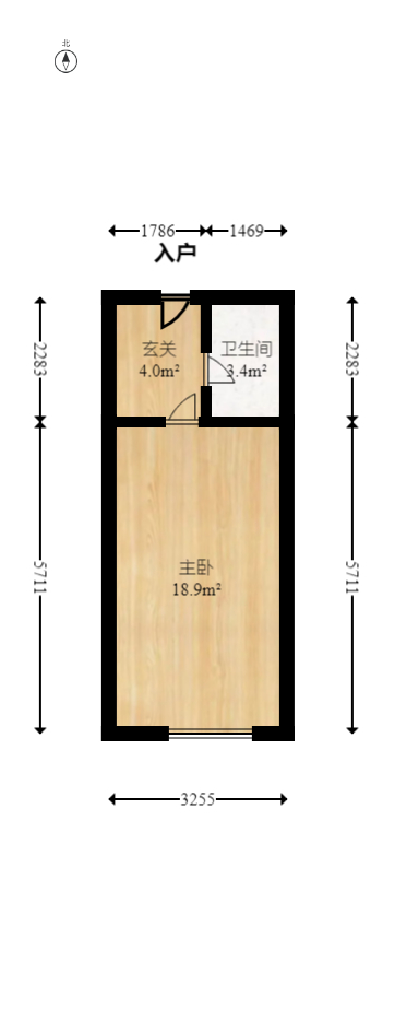 永林小时代  1室1厅1卫   28.60万室内图1