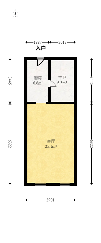 润和国际广场  2室2厅1卫   72.80万室内图1