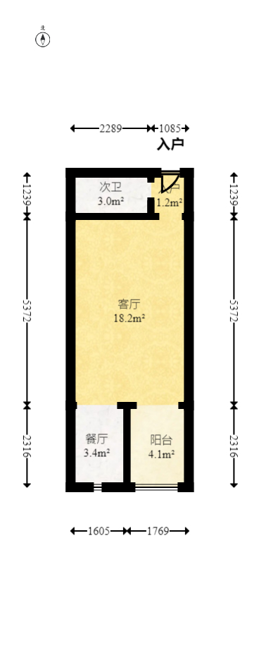 金湾花园  1室0厅1卫    59.0万室内图1