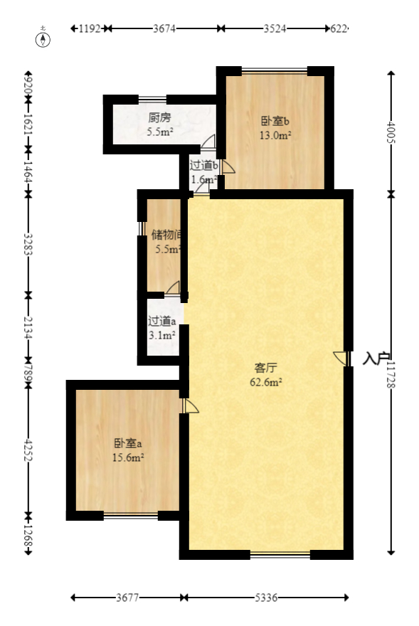 南郡明珠  5室2厅3卫   100.00万室内图1