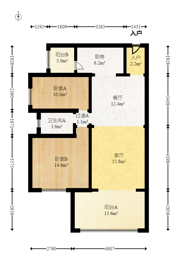 时代倾城五期  2室2厅1卫    63.0万 时代倾城五期  2室2厅1卫    63.0万户型图