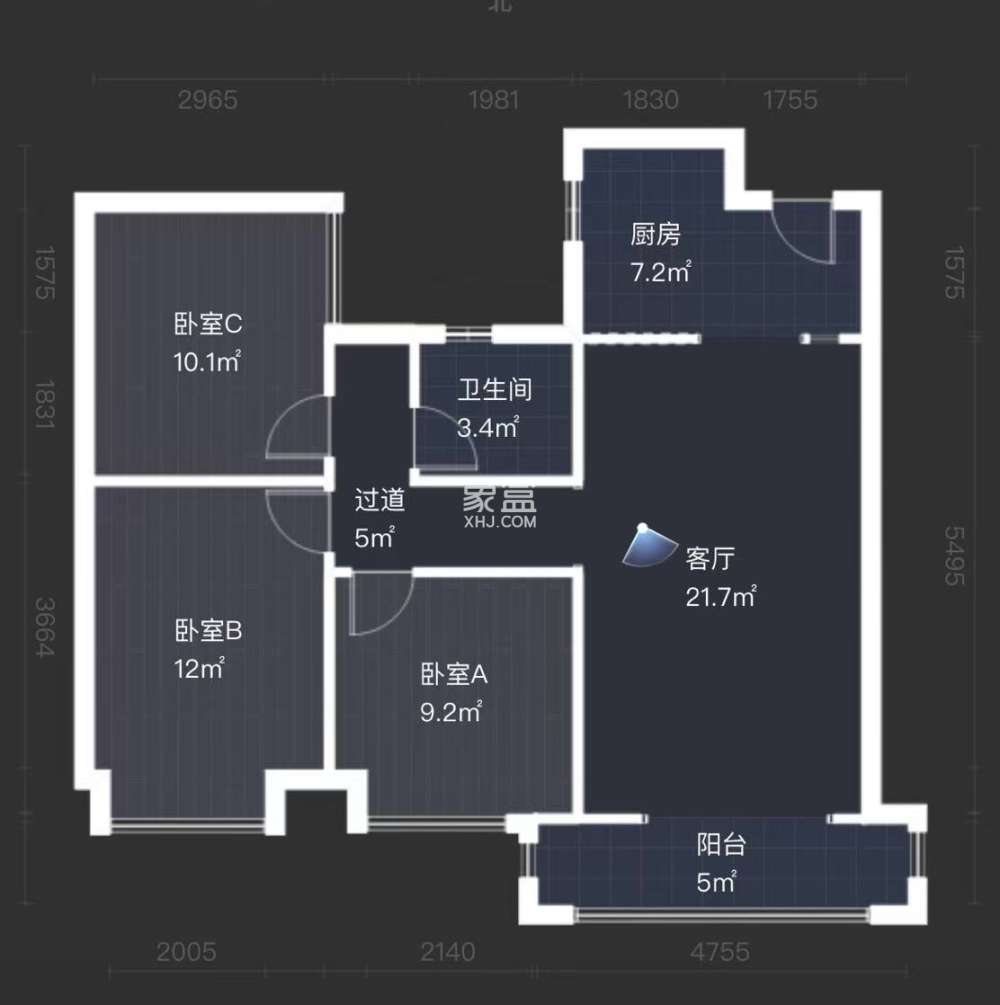 佳兆业金域天下二期 3室2厅1卫 45.0万 佳兆业金域天下二期 3室2厅1卫 45.0万室内图
