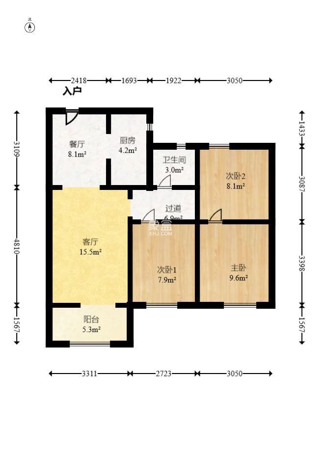 MOMA当代广场  3室2厅1卫   68.00万