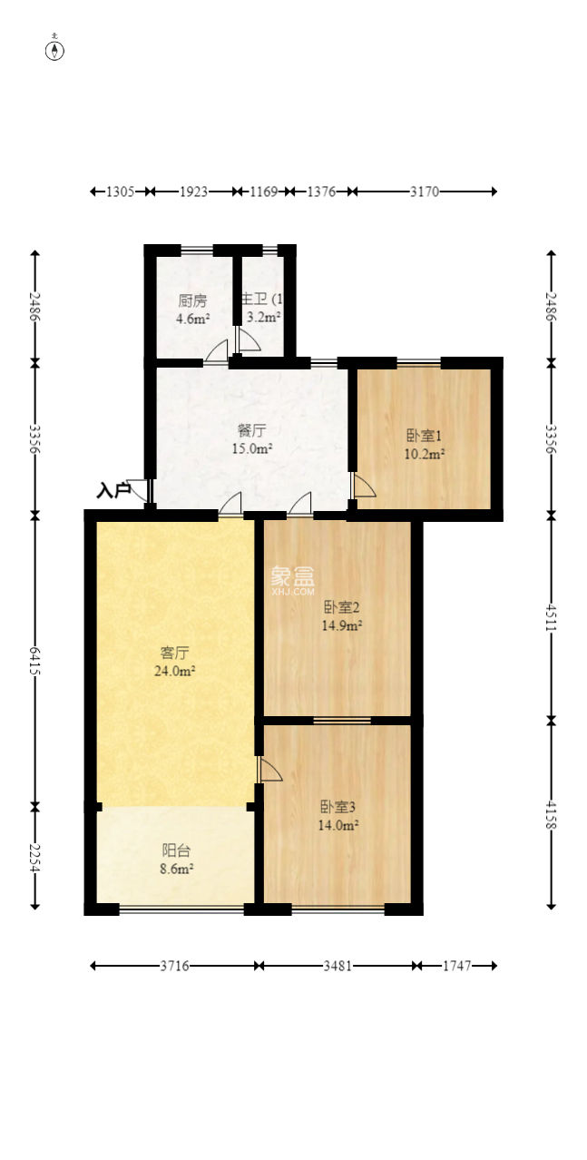 城建科研所宿舍  3室2厅1卫   49.50万