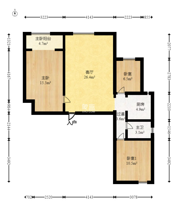 星典时代  3室1厅1卫   69.00万