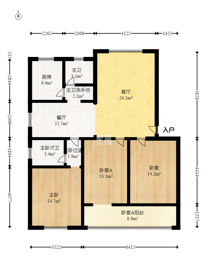 东南明苑  3室2厅2卫   98.00万