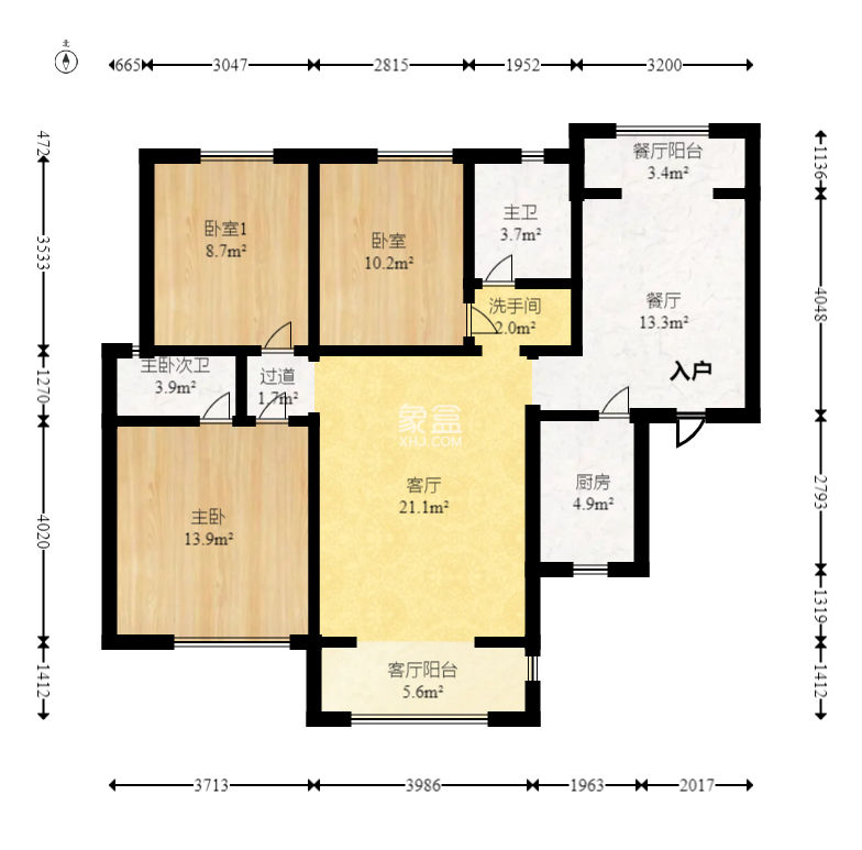 星城春晓  3室2厅2卫   77.80万