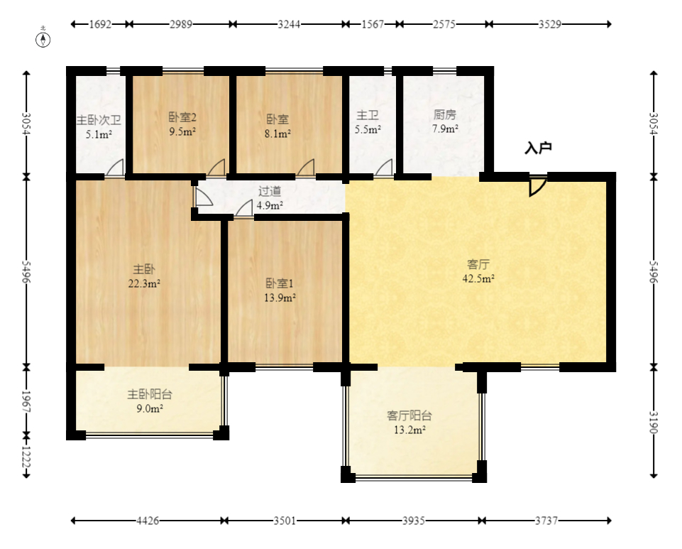 碧桂园翘楚棠 4室2厅2卫 125.0万 碧桂园翘楚棠 4室2厅2卫 125.0万户型图