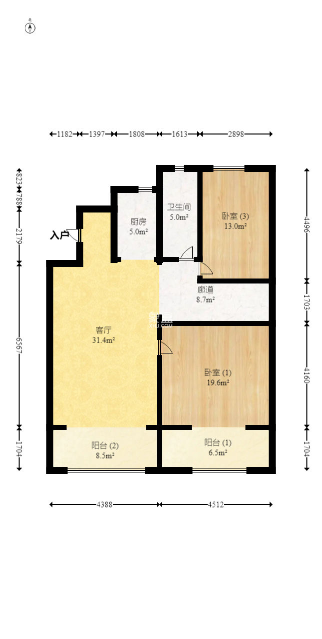 金辉优步花园  3室2厅2卫   125.00万