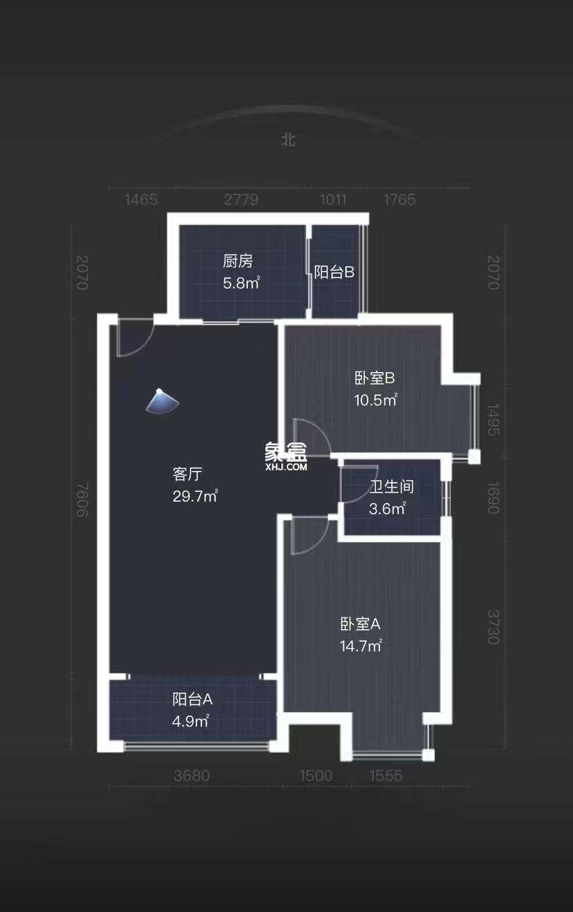 山水洲城华晨第一城  2室2厅1卫   36.80万