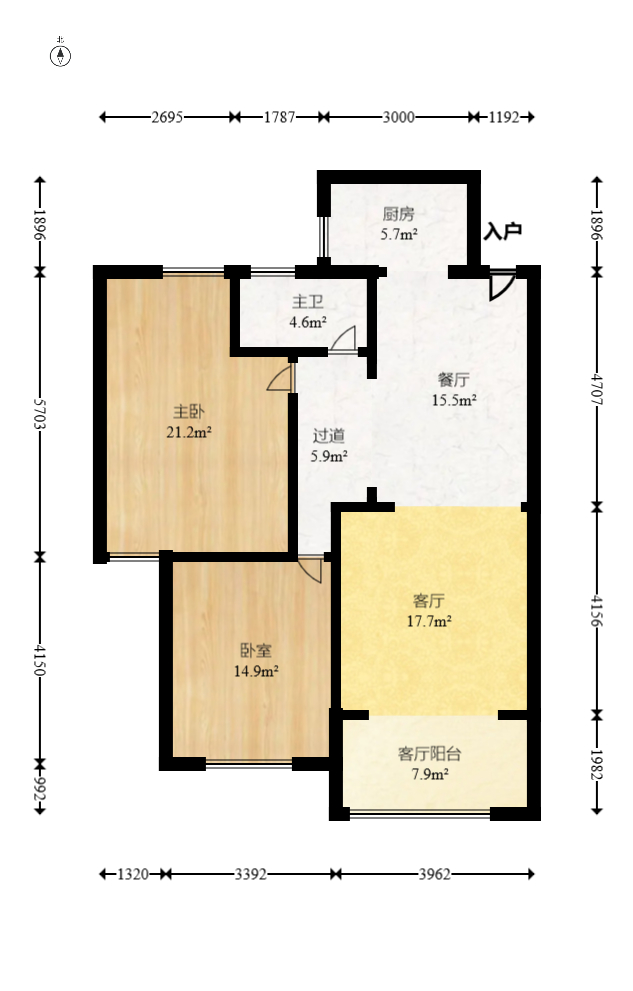 紫晶城 2室2厅1卫 60.0万 紫晶城 2室2厅1卫 60.0万户型图