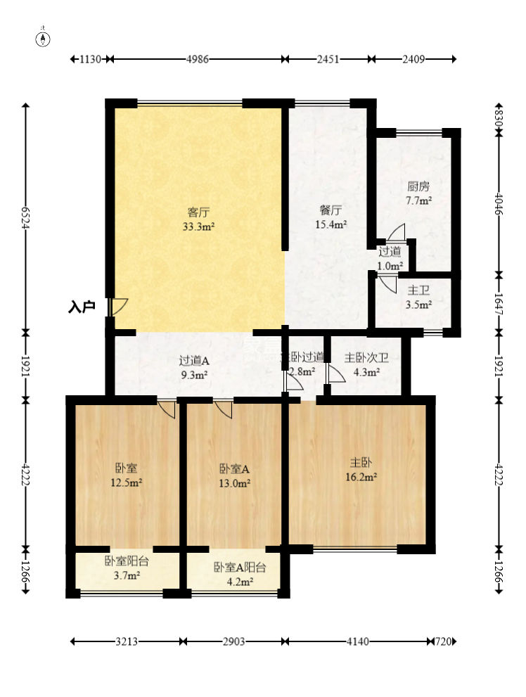 雍景園  3室2廳2衛(wèi)   175.50萬