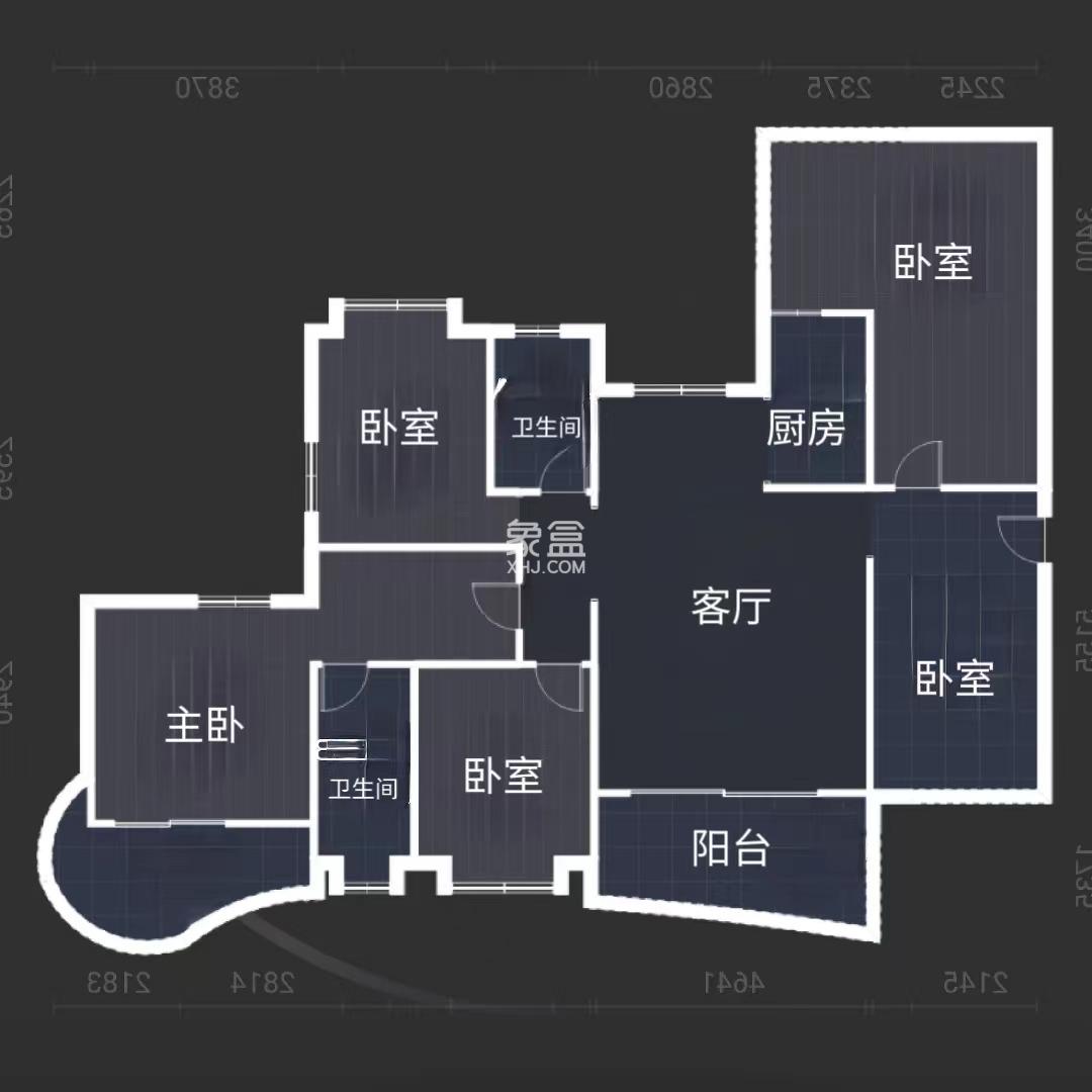 大江观邸-富基花园  5室2厅2卫   59.80万室内图1