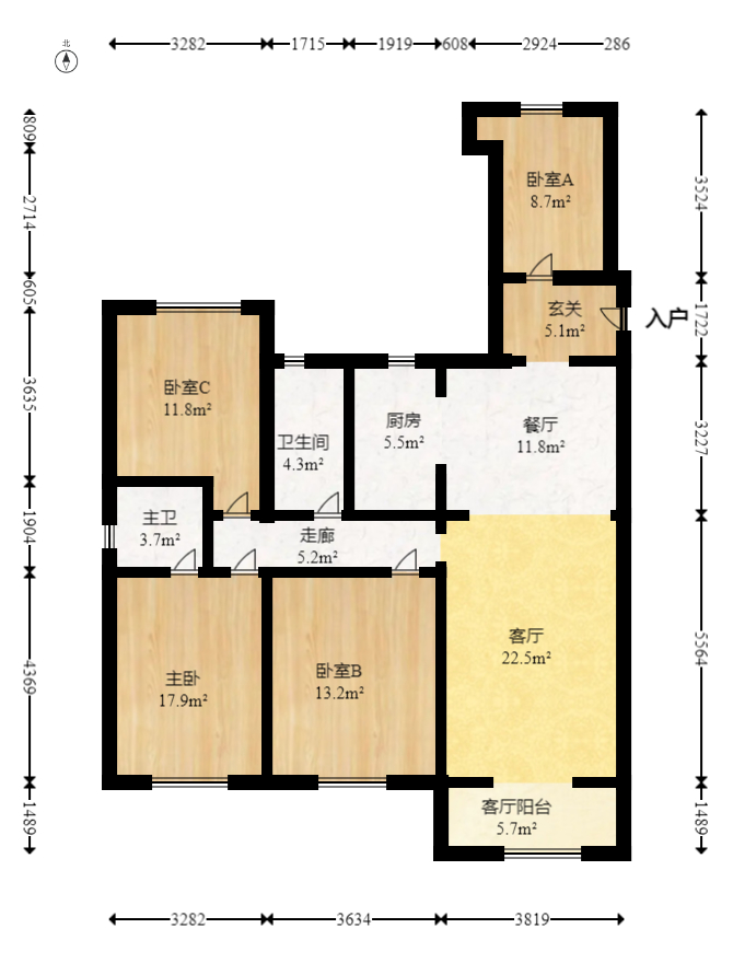 大唐印象二期御府  4室2厅2卫    170.0万室内图1