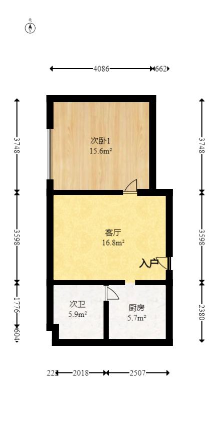 三和公寓  1室1厅1卫   40.00万室内图1