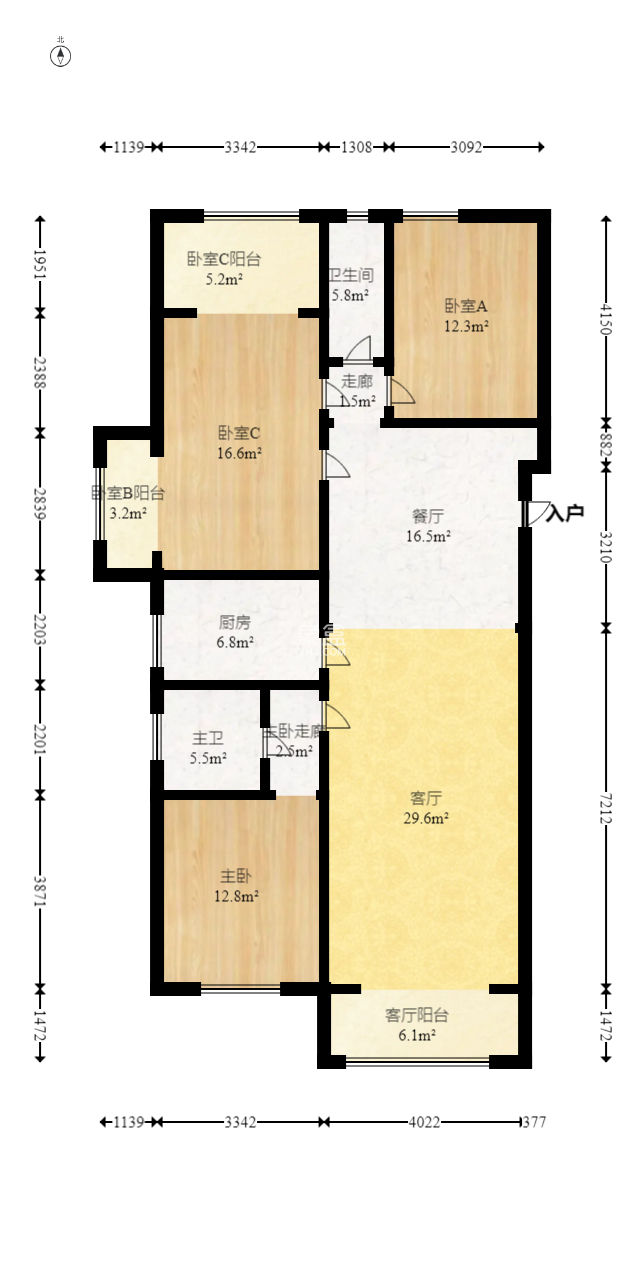 润屋美院  4室2厅2卫    132.0万