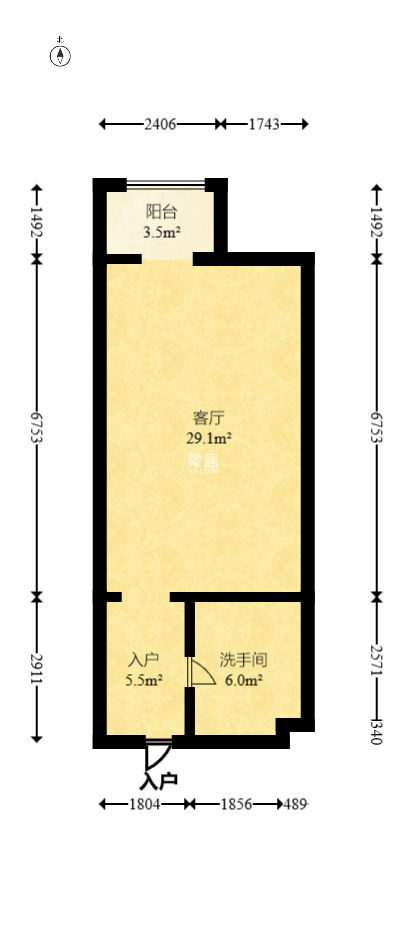锦湘国际星城三期（锦绣苑）  1室1厅1卫   50.00万